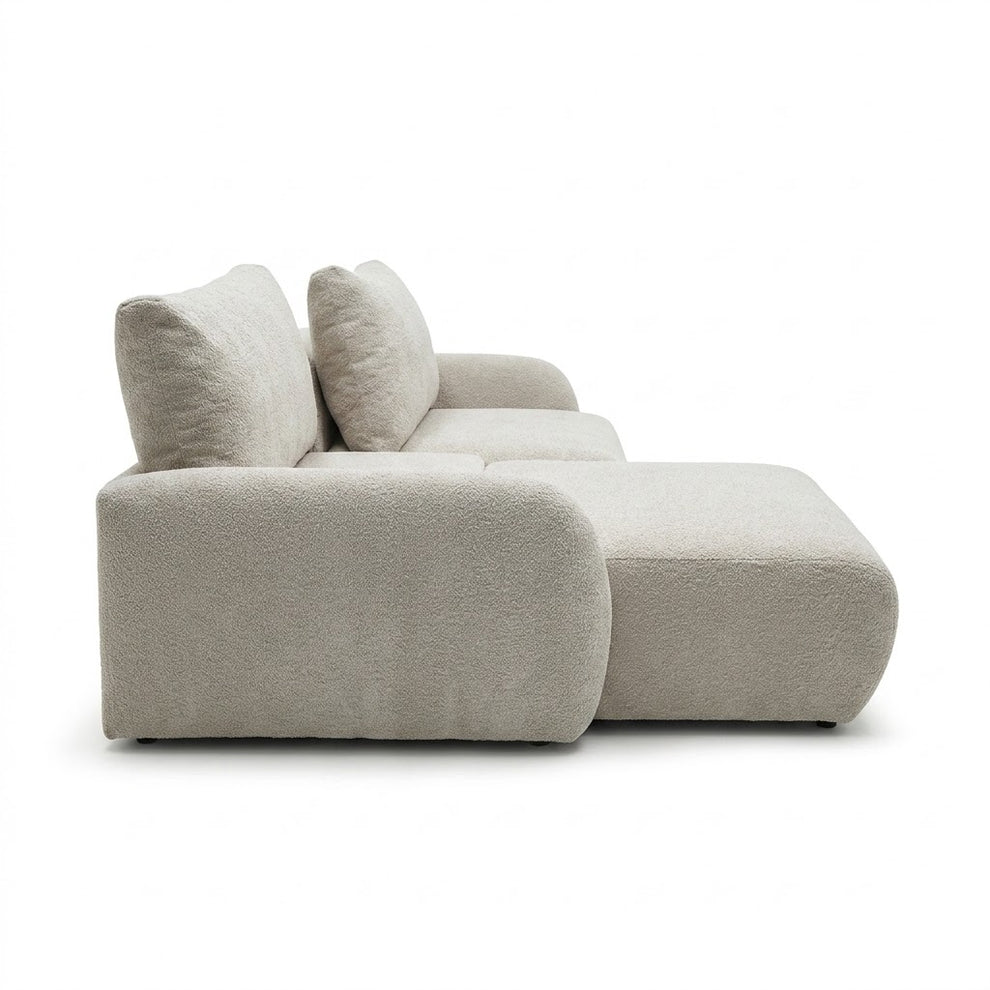 Canapea Extensibila Cu Lada Depozitare Rondo, Crem, 235 Cm