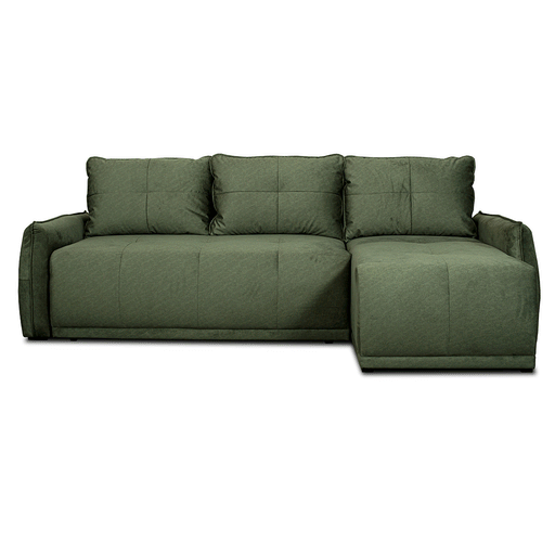 Coltar Extensibil Joy, Interschimbabil Stanga/Dreapta, 254 Cm verde cu lada