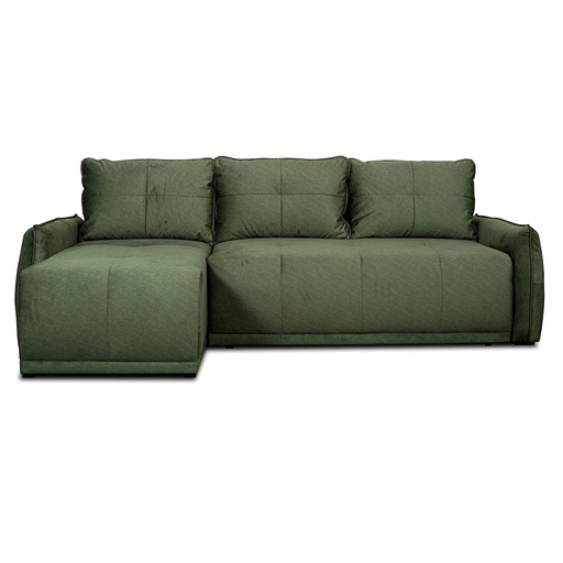 Coltar Extensibil Joy, Interschimbabil Stanga/Dreapta, 254 Cm verde cu lada