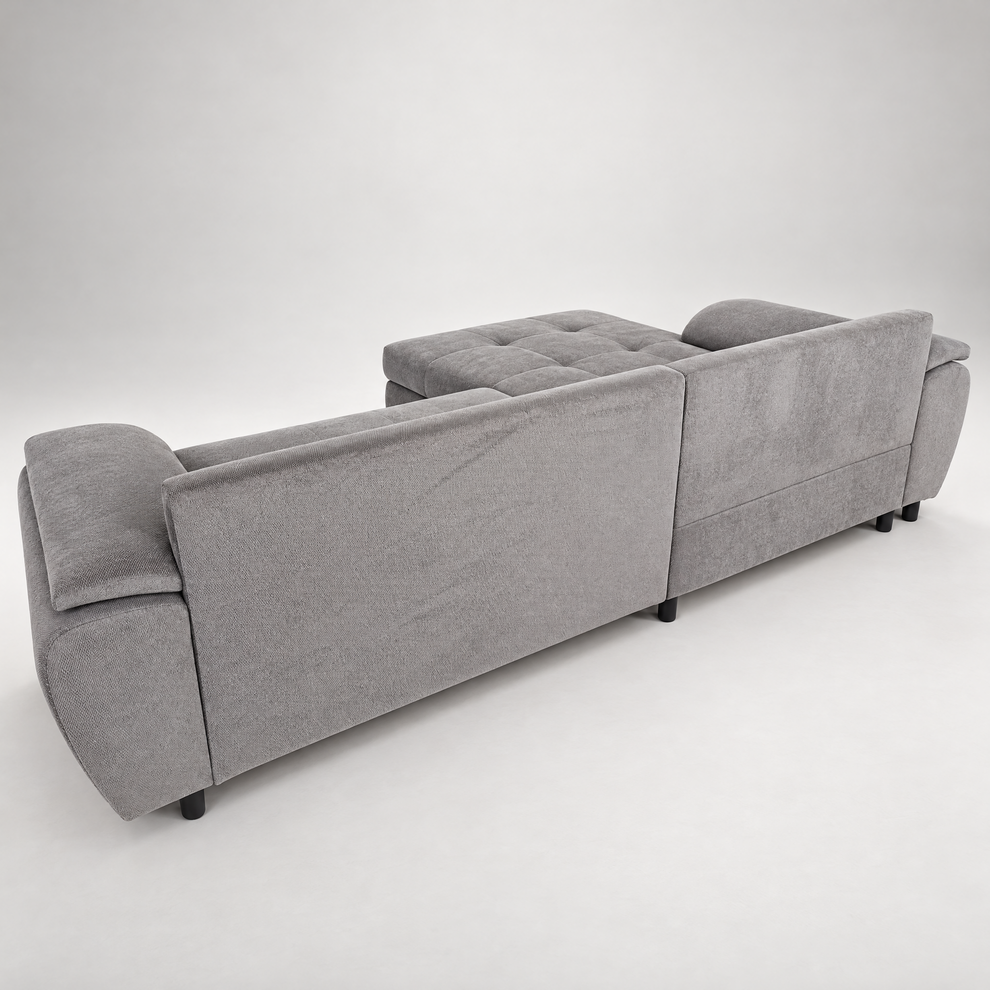 Coltar Extensibil Stanga Venus, 5 Locuri, Lada Depozitare, Gri,  290 Cm