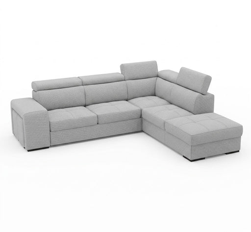 Coltar Extensibil Cu Otoman Ventotene, 5 Locuri, Taburete Integrate, Lada Depozitare, Gri, 265 Cm