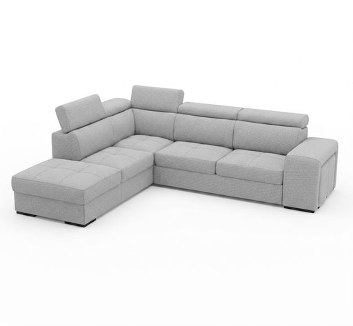 Coltar Extensibil Cu Otoman Ventotene, 5 Locuri, Interschimbabil, Taburete Integrate, Lada Depozitare, Gri, 265 Cm