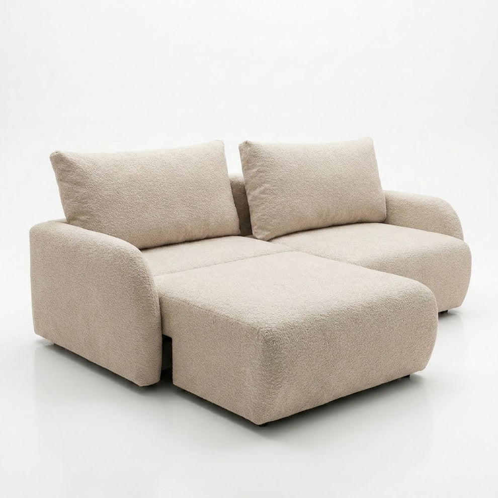 Canapea Extensibila Cu Lada Depozitare Rondo, Crem, 235 Cm