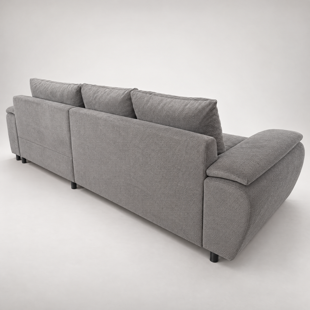 Coltar Extensibil Dreapta Venus, 5 Locuri, Lada Depozitare, Gri,  290 Cm