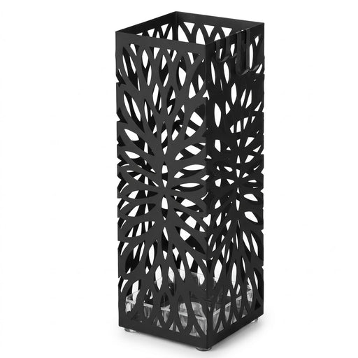 Suport Umbrela Leaves Black, 15.5 x 15.5 x 49 cm