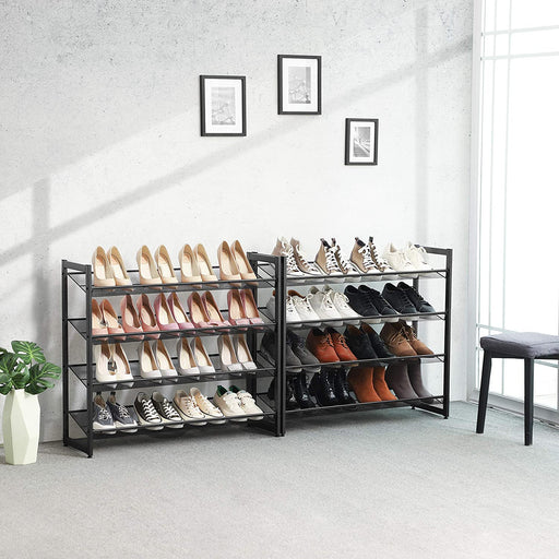 Raft Pantofi Steel , Negru, 92.5 Cm