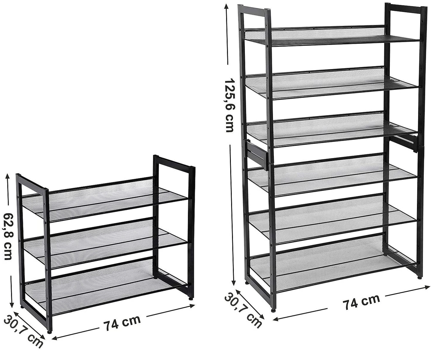 Raft Depozitare, Negru, 74 Cm