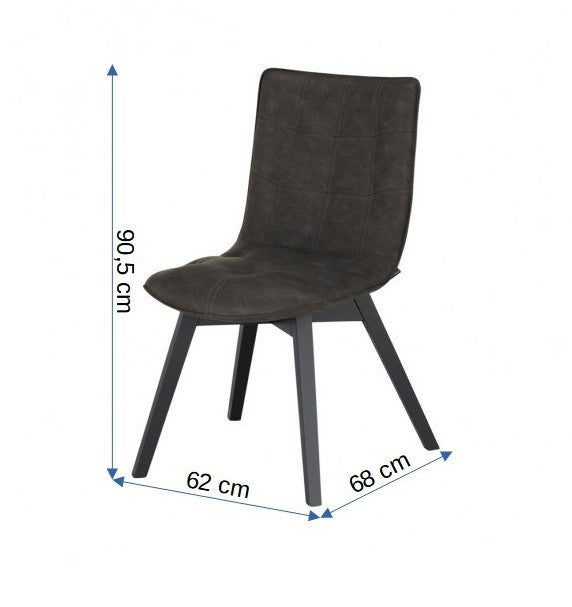 Scaun Reno Vintage Anthracite, 61.5 Cm
