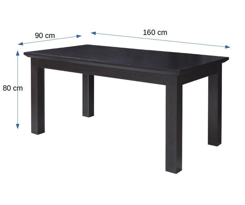 Masa Fiona, Extensibila, Brun Inchis, 160/210 x 90 x 78 Cm