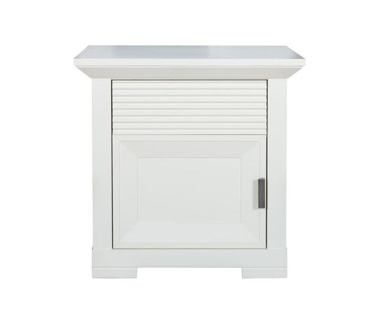Noptiera Cu 1 Usa Si 1 Sertar Verona Bianco Alb, 59 Cm