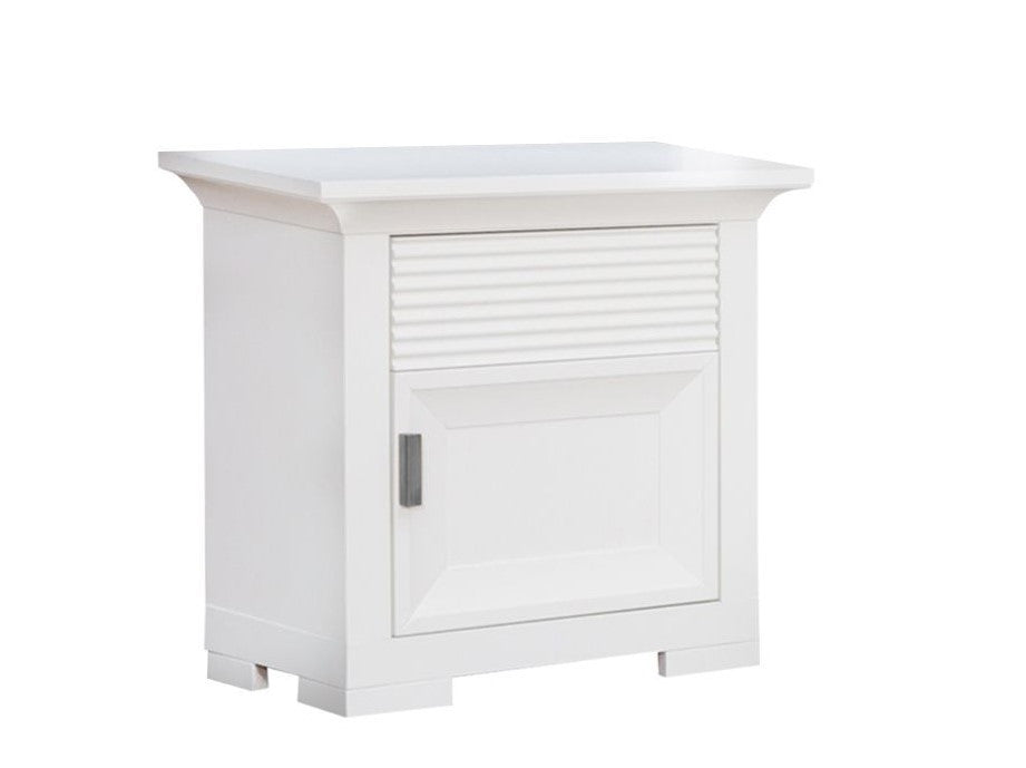 Noptiera Cu 1 Usa Si 1 Sertar Verona Bianco Alb, 59 Cm