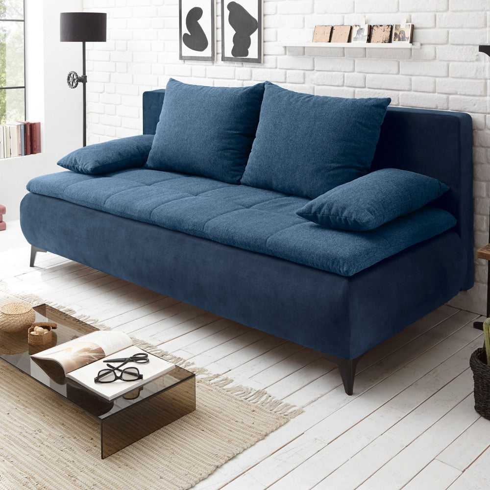 Canapea Extensibila Zita, Albastru, 202 x 94 x 104 cm