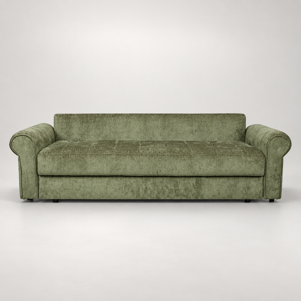 Canapea Extensibila Venezia, 3 Locuri, Lada Depozitare, Tapiterie Verde, 244 Cm