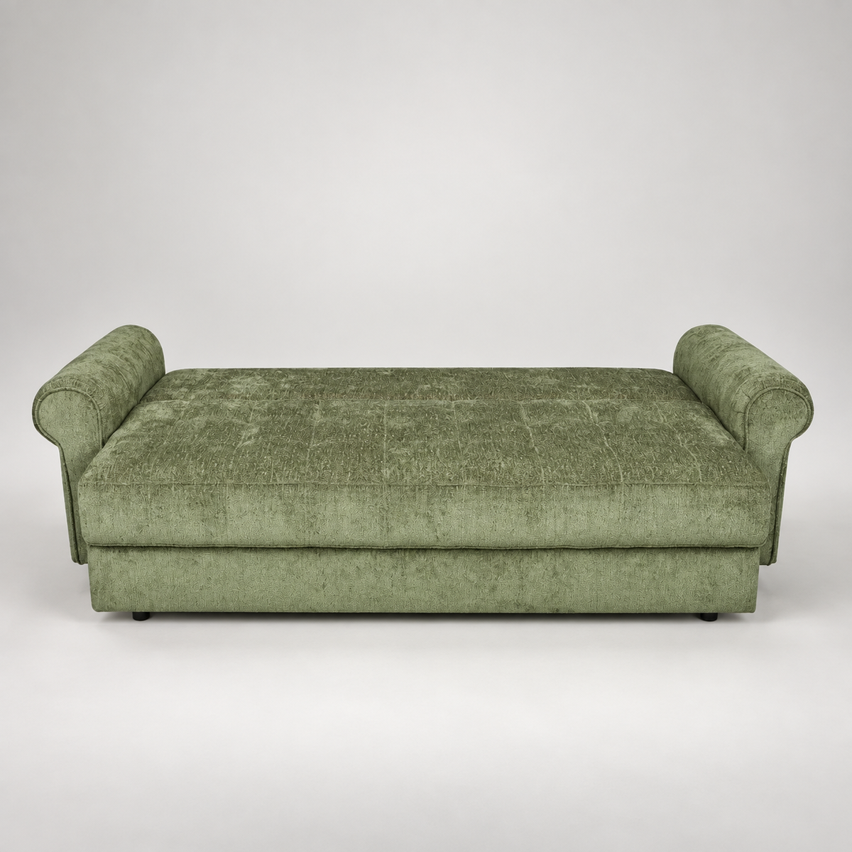 Canapea Extensibila Venezia, 3 Locuri, Lada Depozitare, Tapiterie Verde, 244 Cm