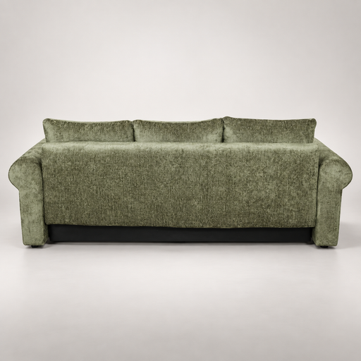 Canapea Extensibila Venezia, 3 Locuri, Lada Depozitare, Tapiterie Verde, 244 Cm
