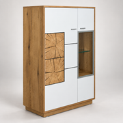 Comoda Bar Urbano White Cu 2 Usi Alb Si Natur, 87 Cm