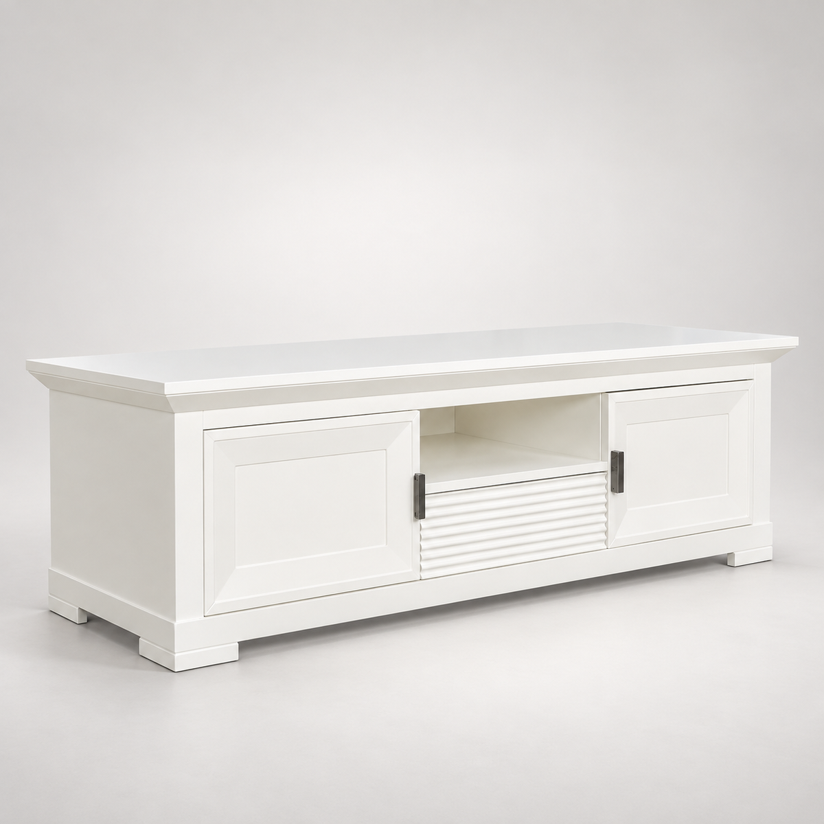 Comoda Tv Cu 2 Usi Si 1 Sertar Verona Bianco Alb, 154 Cm #studio