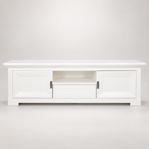 Comoda Tv Cu 2 Usi Si 1 Sertar Verona Bianco Alb, 154 Cm #studio