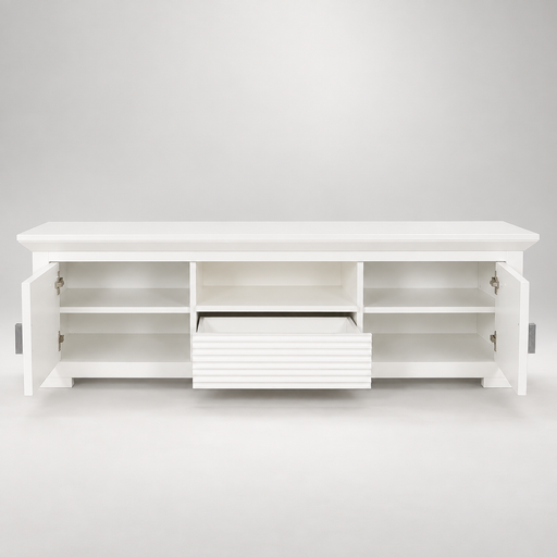 Comoda Tv Cu 2 Usi Si 1 Sertar Verona Bianco Alb, 154 Cm #studio