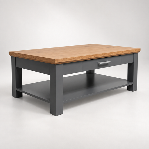 Masa Cafea Alpina Graphit Matt, Natur, Furniruita, 115 x 70 Cm #studio