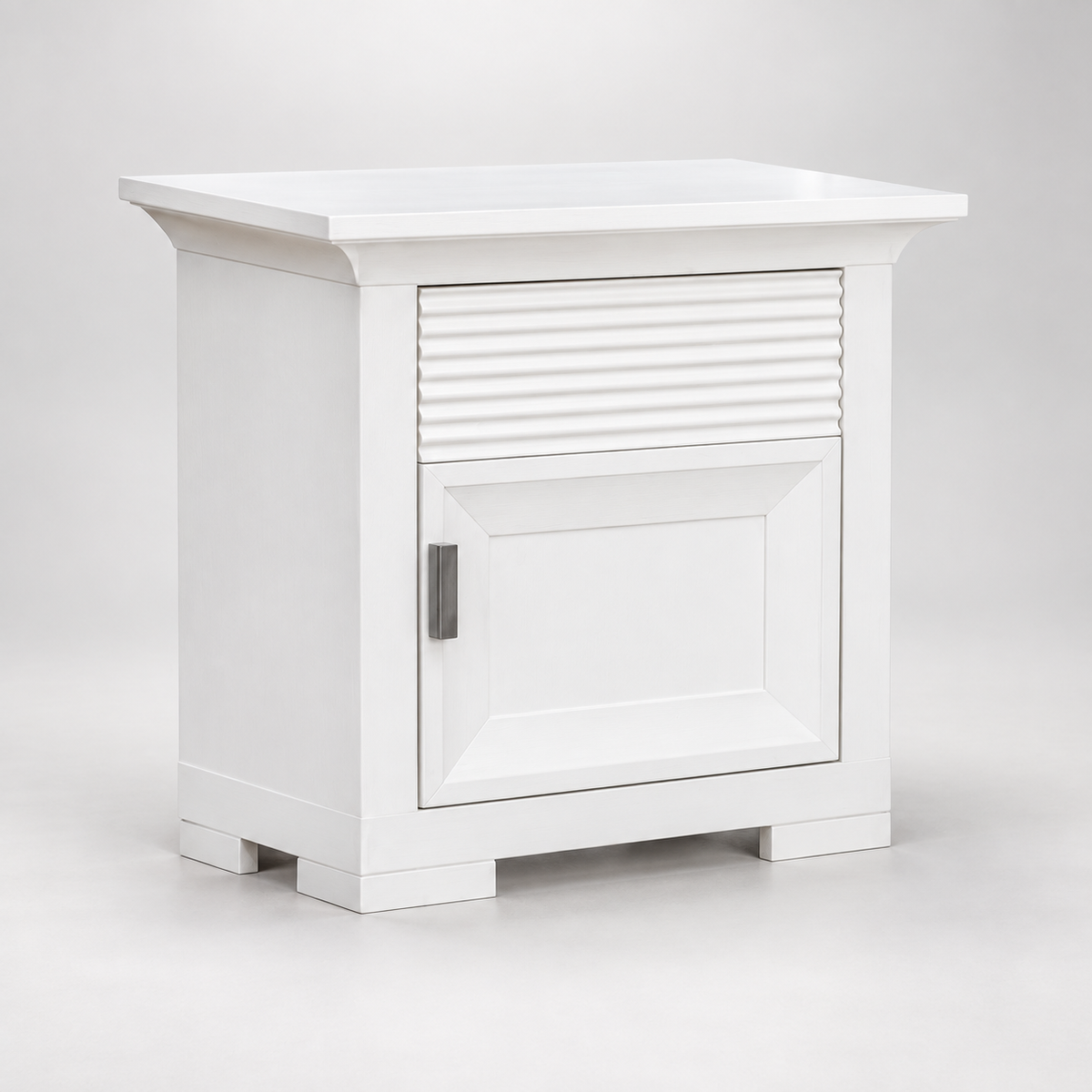 Noptiera Cu 1 Usa Si 1 Sertar Verona Bianco Alb, 59 Cm #studio