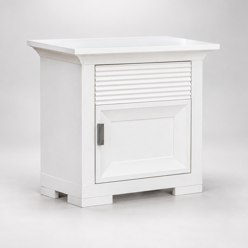 Noptiera Cu 1 Usa Si 1 Sertar Verona Bianco Alb, 59 Cm #studio