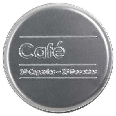 Recipient Capsule Cafea Relief, Metal, 7,8 X 17,8 cm