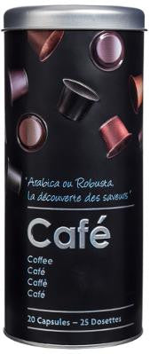 Recipient Capsule Cafea Relief, Metal, 7,8 X 17,8 cm