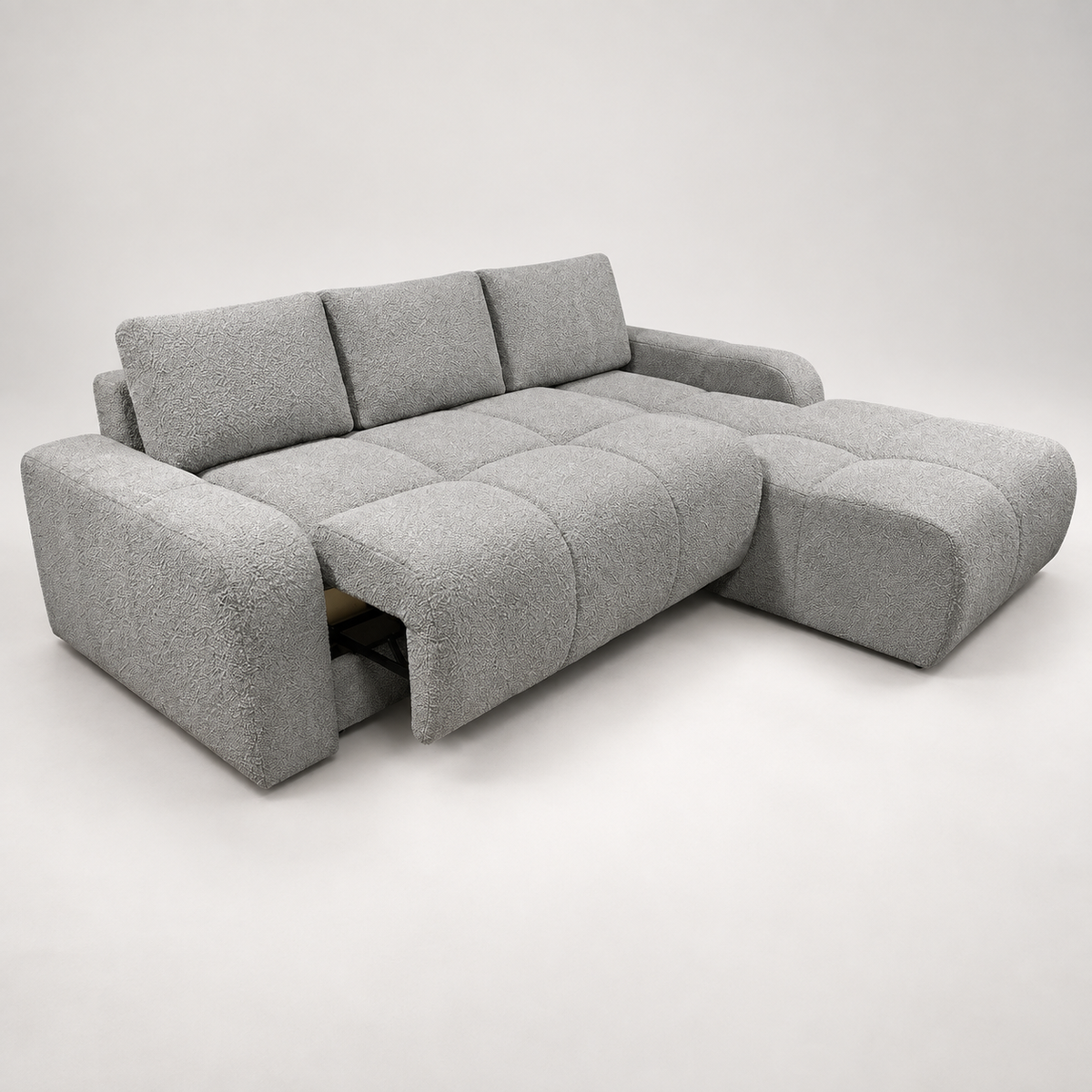 Coltar Extensibil Kyoto, 5 Locuri, 246 Cm gri dreapta cu lada    #studio