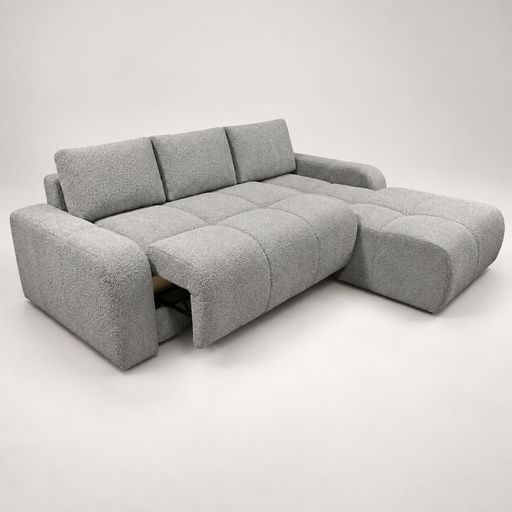 Coltar Extensibil Kyoto, 5 Locuri, 246 Cm gri dreapta cu lada    #studio