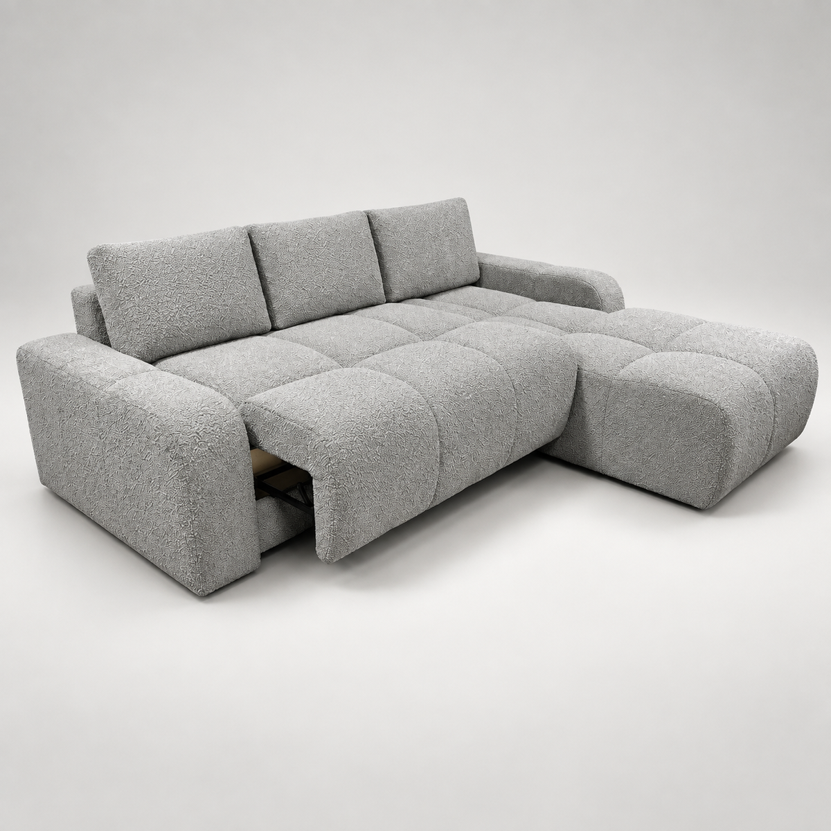 Coltar Extensibil Kyoto, 5 Locuri, 246 Cm gri dreapta cu lada    #studio