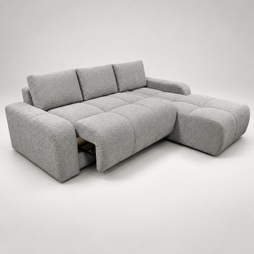 Coltar Extensibil Kyoto, 5 Locuri, 246 Cm gri dreapta cu lada    #studio