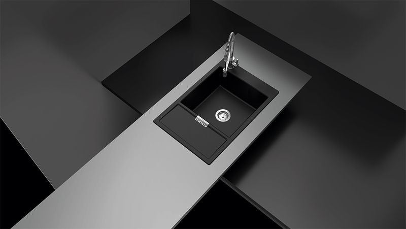 Chiuveta bucatarie Schock Mono D-100XS Cristadur Puro, granit, reversibila, montare pe blat 78 x 51 cm