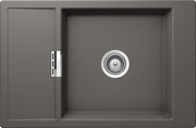 Chiuveta bucatarie Schock Mono D-100XS Cristadur Silverstone, granit, reversibila, montare pe blat 78 x 51 cm