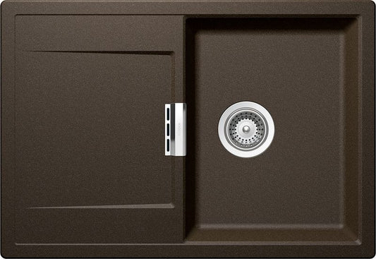 Chiuveta bucatarie Schock Mono D-100 Cristadur Bronze, granit, reversibila, montare pe blat 76.5 x 51 cm
