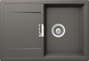 Chiuveta bucatarie Schock Mono D-100 Cristadur Silverstone, granit, reversibila, montare pe blat 76.5 x 51 cm