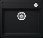 Chiuveta bucatarie Schock Mono N-100 Cristadur Puro cu sifon automat, granit, montare pe blat 57 x 51 cm