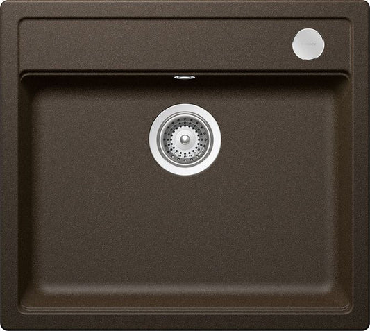 Chiuveta bucatarie Schock Mono N-100 Cristadur Bronze cu sifon automat, granit, montare pe blat 57 x 51 cm