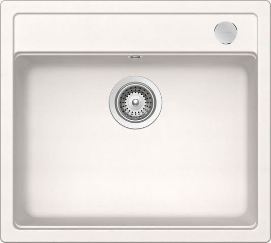 Chiuveta bucatarie Schock Mono N-100 Cristadur Polaris cu sifon automat, granit, montare pe blat 57 x 51 cm