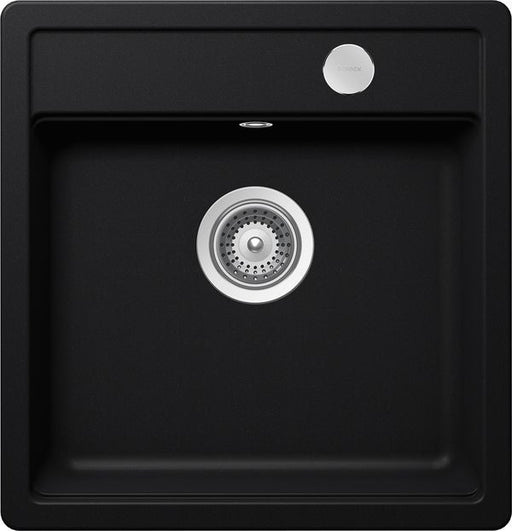 Chiuveta bucatarie Schock Mono N-100S Cristadur Puro cu sifon automat, granit, montare pe blat 49 x 51 cm