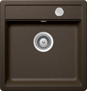 Chiuveta bucatarie Schock Mono N-100S Cristadur Bronze cu sifon automat, granit, montare pe blat 49 x 51 cm