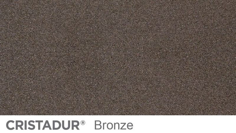 Chiuveta bucatarie Schock Tia D-100 Cristadur Bronze cu sifon automat, granit, reversibila, montare pe blat 86 x 50 cm