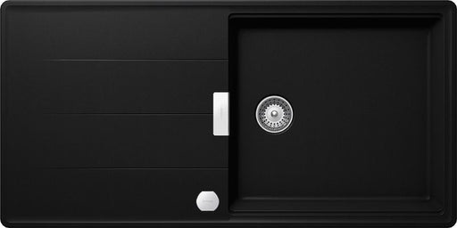 Chiuveta bucatarie Schock Tia D-100L Cristadur Puro cu sifon automat, granit, reversibila, montare pe blat 100 x 50 cm