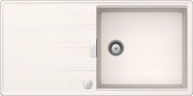 Chiuveta bucatarie Schock Tia D-100L Cristadur Polaris cu sifon automat, granit, reversibila, montare pe blat 100 x 50 cm