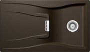 Chiuveta bucatarie Schock Waterfall D-100 Cristadur Bronze, granit, reversibila, montare pe blat 86 x 50 cm