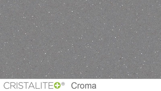 Baterie bucatarie Schock Cosmo Cristalite Croma cu dus extractibil, 2 tipuri de jet, aspect granit, cartus ceramic, gri