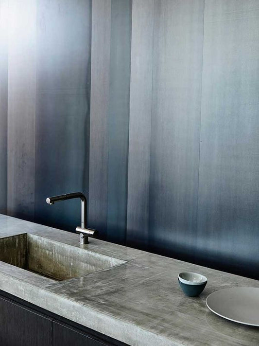 Baterie bucatarie Schock Laios Inox Periat cu dus extractibil, cartus ceramic