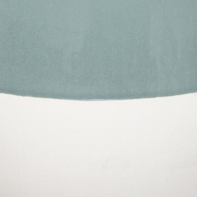 Vaza Ceramica Alb Si Verde, 16 cm