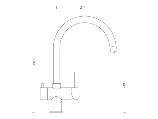 Baterie bucatarie Schock Ares Inox Periat, 3 cai, cartus ceramic