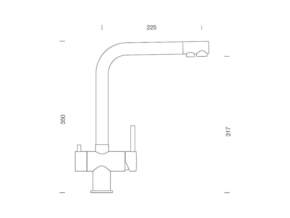 Baterie bucatarie Schock Vitus Inox Periat, 3 cai, cartus ceramic